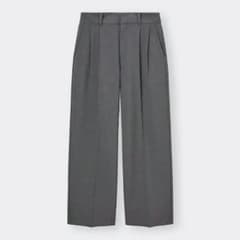 【新品タグ付き】GU ジーユー タックワイドパンツ(丈標準) Lサイズのサムネイル