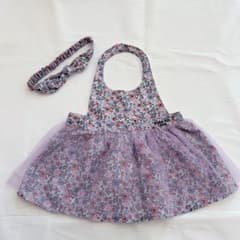 美品 アナスイ ベビー チュール エプロン ヘアターバン セット 花柄 ドレスのサムネイル