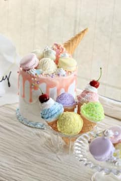 参考画像 クレイケーキ アイスケーキ クレイアイス 誕生日ケーキ