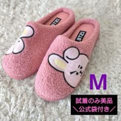 [시착 전용 미품]BT21 COOKY도 코모코 슬리퍼 룸 슈즈 핑크 M