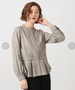 【値下げしました】チェック柄長袖シャツ グレー系のサムネイル