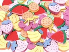 【No.27】デコパーツまとめ売り 果物 フルーツ シンプル 50個のサムネイル