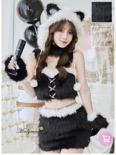 Malymoon　マリームーン　ツインカラーファーキャット 即日発送】ツインカラーファーキャット《ハロウィンコスプレ8点