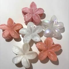 新品未使用　ハイビスカス　花型ヘアクリップ 6個セット