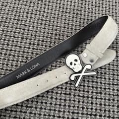 マークアンドロナ MARK＆LONA スカルバックル レザーベルト ゴルフ