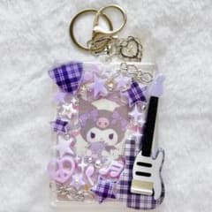 ギター デコ トレカケース パープル - メルカリ