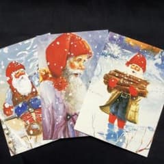 ノルウェーの未使用クリスマスカード　ノーム　3枚のサムネイル