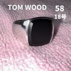 TOMWOOD クッションリング ブラックオニキス 58約18号 シルバーリング