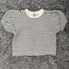 BREEZE ストライプ パフスリーブ Tシャツ