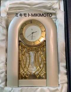 MIKIMOTO ミキモト クォーツクロック 置時計 パール 真珠 未使用・箱付