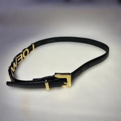 LOEWE レタリング　ブラック　レザーベルト　オールドロエベ ヴィンテージ LOEWE レタリング ブラック レザーベルト オールドロエベ ヴィンテージ