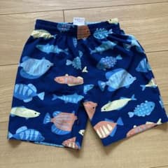 男の子用魚柄水着 ネイビーのサムネイル