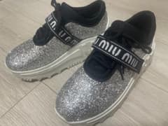 miumiu ♡ グリッター ネオプレン ファブリック スニーカーのサムネイル
