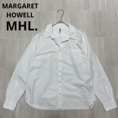 美品 マーガレットハウエル MHL. ホワイト オックスフォードシャツ M 