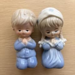 トラピスチヌ 天使園 陶器製 置物 2体セット - メルカリ