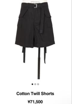 sacai カーゴ　ショーツ　サイズ2 ブラックのサムネイル
