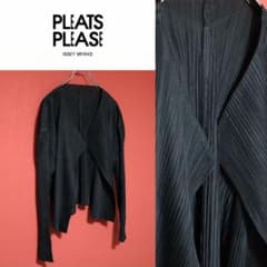 PLEATS PLEASE イッセイミヤケ 変形デザイン カーディガン - メルカリ