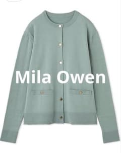 Mila Owen 金釦ポケットデザインニットカーディガン