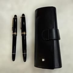 Montblanc 万年筆 2本セット レザーケース付き - メルカリ