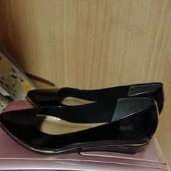 パンプス  黒×金  L  24cmのサムネイル