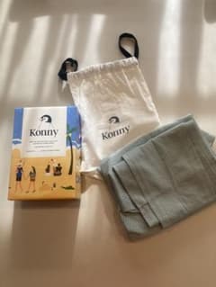 【美品】Konny 抱っこ紐・おんぶ紐 水色のサムネイル