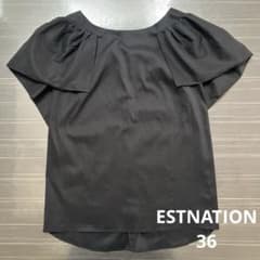 ESTNATION 半袖 ブラウス 36 ブラックのサムネイル