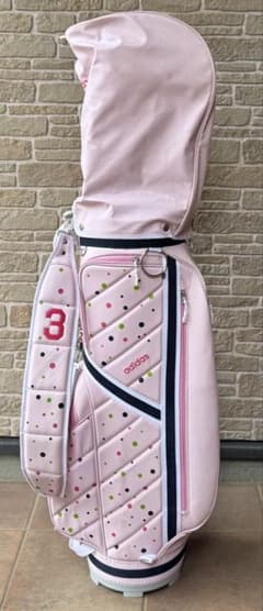 ADIDAS キャディバッグ ピンク/ホワイト 希少 美品 軽量 adidas アディダス レディース キャディバッグ ピンク