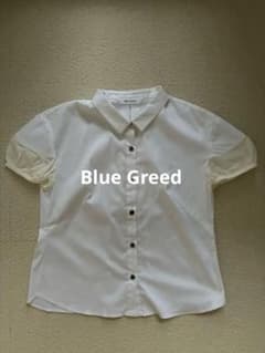 【美品】Blue Greed半袖ブラウス ホワイト サイズ38 白シャツのサムネイル
