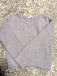 【PROPORTION】きれいめ ふわふわ ラメ入りニット ラベンダー 長袖のサムネイル
