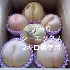 桃 訳あり桃 6玉 小箱2キロ箱使用 - メルカリ
