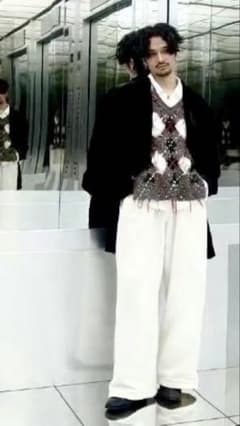 常田大希着用 23ss saint laurent スウェットパンツ ホワイト - メルカリ