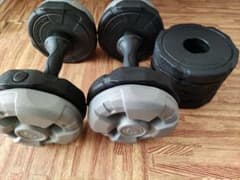 可変式ダンベル　10kg×2本セット　ブラック×グレーのサムネイル