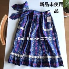 【未使用】ドールハウスエプロン 薔薇柄 ヴィンテージ ドールハウス エプロン 薔薇 花柄 新品未使用