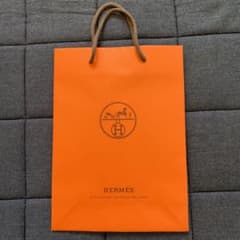 HERMES ショップ袋 ブランド紙袋 オレンジバッグ - メルカリ