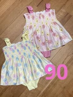 水着 女の子 ワンピース 90 2着のサムネイル