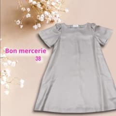 Bon mercerie（ボンメルスリー）　半袖　ワンピース　38　※訳ありのサムネイル
