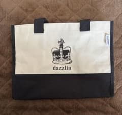 dazzlin ロゴ トートバッグ アイボリー/ブラックのサムネイル