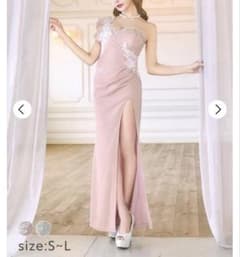 【dazzy】フラワーパールビジューワンショルスリットタイトロングドレスのサムネイル