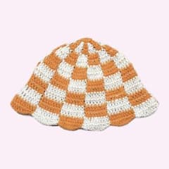 ◯ハンドメイド◯ ベビー・キッズ用ブロックチェックバケットハットのサムネイル