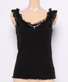 新品未使用　axes femme リボンフリルキャミソール　バレエコア　姫ギャル 新品タグ付き♡axes femme♡ビジューデザインフリルキャミ姫
