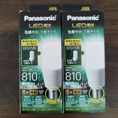 Panasonic LED電球 T形タイプ 60W形相当 昼白色 LDT6N-…のサムネイル