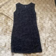 JADE'S 黒 レース模様 ノースリーブ ワンピースのサムネイル