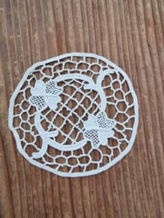 アンティーク☘トレフル よつ葉クローバー ニードルワーク レース刺繍