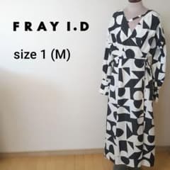 FRAY I.D ジオメトリープリントカシュクールワンピース レディース1 M