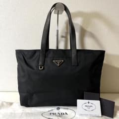PRADA トートバッグ 三角ロゴ A4 ナイロン 黒 BR3255 カード - メルカリ