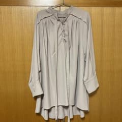 アドーア ドライタッチジョーゼット ブラウス チェニック ベージュ 38 