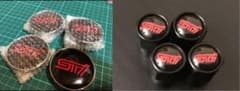 STI ホイールセンターキャップ エアーバルブキャップ　セット！のサムネイル