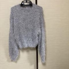 シルバー ファンシーヤーン 長袖ニットのサムネイル