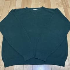 90s USA製 Eddie Bauer 前V コットン ニット Vガゼットのサムネイル