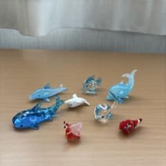 海の生き物 ガラス細工 置物 8セットのサムネイル